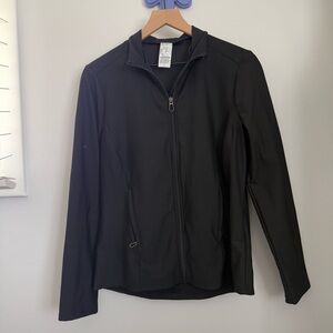 decathlon women’s  large black full zip jacket active workout outdoor